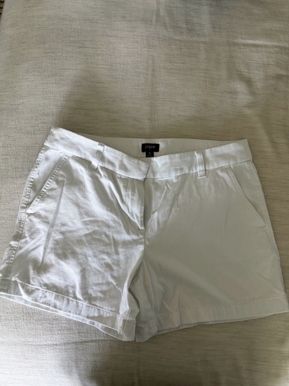 J. Crew White Cotton Chino Women's Shorts